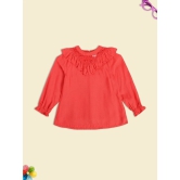 MINI KLUB Red Cotton Girls Top ( Pack of 1 ) - None