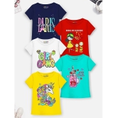 Trampoline Multi Cotton Girls T-Shirt ( Pack of 5 ) - None