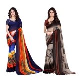 LEELAVATI - Multicolor Georgette Saree With Blouse Piece ( Pack of 2 ) - Multicolor