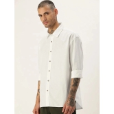 Bene Kleed 100% Cotton Oversized Fit Solids Full Sleeves Mens Casual Shirt - White ( Pack of 1 ) - None