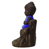 DEDHAS Smoke buddha Blue with20pcCone Resin Buddha Idol 12 x 7 cms Pack of 1