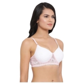 Clovia Lace T-Shirt Bra - White - 32B