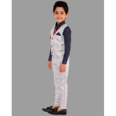 DKGF Fashion - Navy Blue Cotton Blend Boys Shirt & Pants ( Pack of 1 ) - None