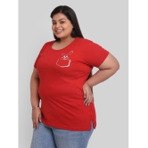 Neo Garments - Red Cotton Regular Fit Womens T-Shirt ( Pack of 1 ) - 6XL