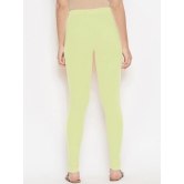 Women Black & Lime Green Pack Of 2 Solid Churidar-Length Leggings