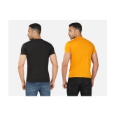 CHOZI Cotton Blend Regular Fit Printed Half Sleeves Mens T-Shirt - Multicolor ( Pack of 2 ) - None