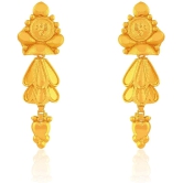 LUV FASHION Golden Jhumki Earrings ( Pack of 1 ) - Golden