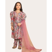 Girls Top Sharara Set  Elegant Top with Sharara for Kids Girls-Maroon / 11 - 12 Years