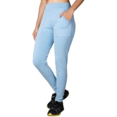 KARARO JEGGINGS - Cotton Blend Skinny Fit Light Blue Womens Jeggings ( Pack of 2 ) - None