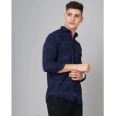 Paul Street - Navy Blue 100% Cotton Slim Fit Mens Casual Shirt ( Pack of 1 ) - None