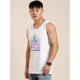 JOVEN Men Ivory Printed Innerwear Vest-L / Ivory