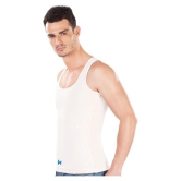 Dermawear White Sleeveless Vests - L