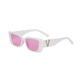 Creature - White Rectangular Sunglasses ( Pack of 1 ) - Medium