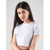 AKTIF White Cotton Regular Fit Womens T-Shirt ( Pack of 1 ) - None