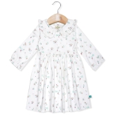 Juscubs - White Cotton Baby Girl Dress ( Pack of 1 ) - None