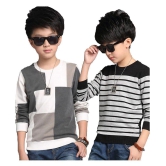 FORCE Kids Cotton Tshirt Grey::Black::White 5-6Y - None