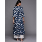 Varanga Viscose Printed Straight Womens Kurti - Blue ( Pack of 1 ) - None