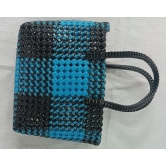 Miniature Blue and Black Handbag