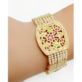 Gilher Fancy traditional Real Look Jadau Bracelet For Women And Girl With Adjustable Size - None