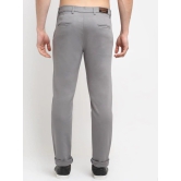 Rodamo  Men Grey Slim Fit Trousers