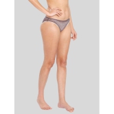 ILRASO - Dark Grey Georgette Self Design Women's Bikini ( Pack of 1 ) - None