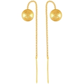 VIVASTRI Golden Threader Earrings ( Pack of 1 ) - Golden