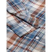 Dillinger 100% Cotton Regular Fit Checks Full Sleeves Mens Casual Shirt - Blue ( Pack of 1 ) - None