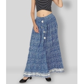 FABRR - Blue Cotton Women's A-Line Skirt ( Pack of 1 ) - 37-41