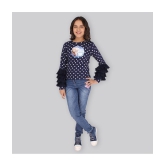 Cutecumber - Navy Georgette Girls Top ( Pack of 1 ) - None