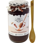 Farm Naturelle-Cinnamon Flower Wild Forest Honey |1.45KG and a Wooden Spoon| 100% Pure & Natural Ingredients Made Delicious Honey | No Artificial Color | No Added Sugar | Lab Tested Cinnamon Honey In Glass Bottle.