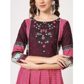 Pannkh - Magenta Rayon Womens Anarkali Kurti ( Pack of 1 ) - None