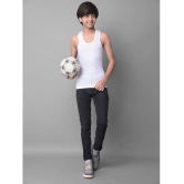 Pack of 3 Dollar Bigboss Cotton Blend Solid Boys Vest ( White ) MBKVE-01-FNRN-WHT-PO3 - None