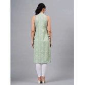 HIGHLIGHT FASHION EXPORT Cotton Printed Straight Womens Kurti - Green ( Pack of 1 ) - None