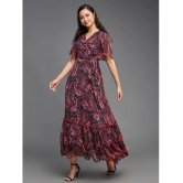 Miss Chase Chiffon Printed Full Length Womens Fit & Flare Dress - Multicolor ( Pack of 1 ) - None