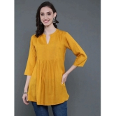 Antaran Rayon Self Design A-line Womens Kurti - Yellow ( Pack of 1 ) - None