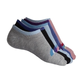 Texlon - Multicolor Cotton Women's No Show Socks ( Pack of 5 ) - None