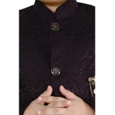 Arshia Fashions Wine Jacquard Boys Sherwani ( Pack of 1 ) - None