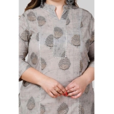 miravan - Grey Straight Cotton Womens Stitched Salwar Suit ( Pack of 1 ) - None