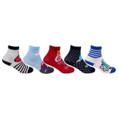 Infants Fancy Abstract Design Socks- Pack of 5 Assorted 0- 6 Months