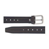 Zacharias Boys Synthetic Leather Belt for kids (Pack of 1) (kb-21_Black) (6-10 Years) - None