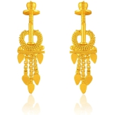 LUV FASHION Golden Drop Earrings ( Pack of 1 ) - Golden