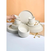 MARKET99 Minto Cream Sparkle Dinner Set