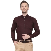 SREY - 100% Cotton Slim Fit Coffee Men's Formal Shirt ( Pack of 1 ) - None