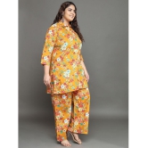 Tissu Yellow Printed Palazzo Top Set - None