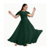 JASH CREATION - Green Georgette Womens Gown ( Pack of 1 ) - None