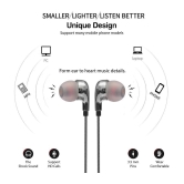 Vippo Classic VHB-1 Hi-Fi Thunder 3.5 mm Wired Earphone In Ear Comfortable In Ear Fit Silver