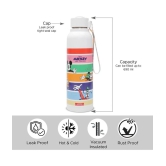 Jaypee White Steel School Water Bottle 690 mL ( Set of 1 ) - White