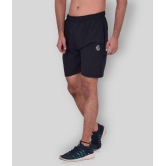 Forbro Black Polyester Lycra Fitness Shorts - None