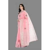 OFLINE SELCTION - Pink Silk Saree With Blouse Piece ( Pack of 1 ) - Pink