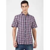 UrbanMark 100% Cotton Regular Fit Checks Half Sleeves Mens Casual Shirt - Navy ( Pack of 1 ) - None